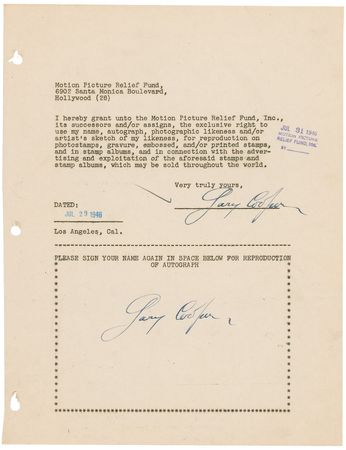 Lot #537  Motion Picture Relief Fund - Image 17