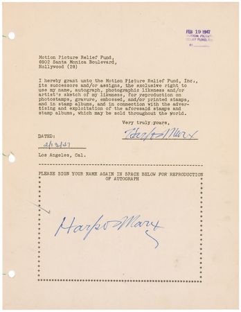 Lot #537  Motion Picture Relief Fund - Image 23