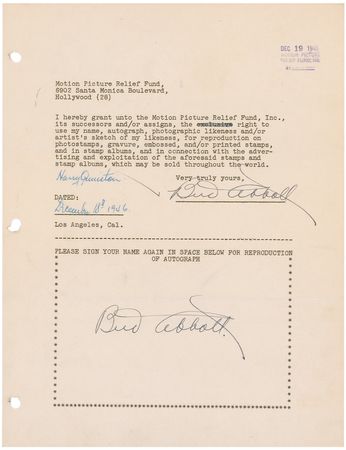 Lot #537  Motion Picture Relief Fund - Image 28