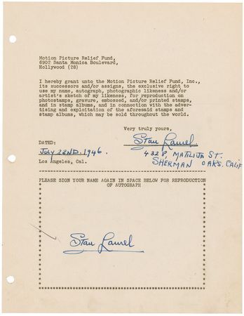 Lot #537  Motion Picture Relief Fund - Image 30