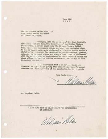 Lot #537  Motion Picture Relief Fund - Image 39