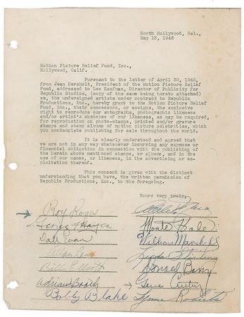 Lot #537  Motion Picture Relief Fund - Image 40
