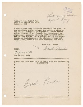 Lot #537  Motion Picture Relief Fund - Image 5
