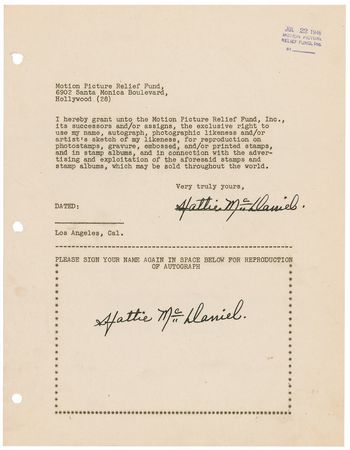 Lot #537  Motion Picture Relief Fund - Image 9