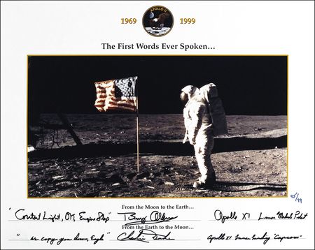 Lot #353 Apollo 11: Aldrin and Duke: “Contact light, OK, Engine stop … We copy you down, Eagle” - Image 1