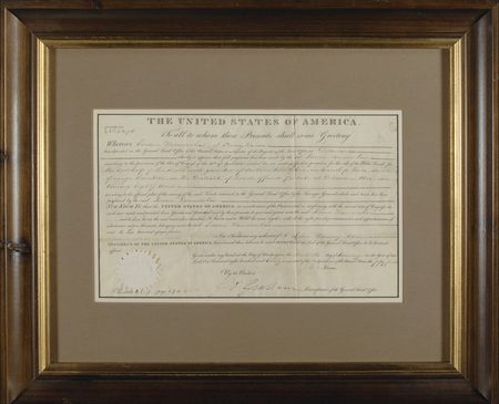 Lot #1 John Quincy Adams Signed Document