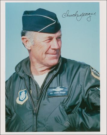 Lot #431 Chuck Yeager Signed Photographs - Image 1