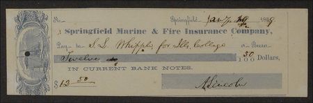 Lot #71 Abraham Lincoln: Before the White House and participating in the biggest case of his legal career...Lincoln’s 1859 largess for Illinois College - Image 2