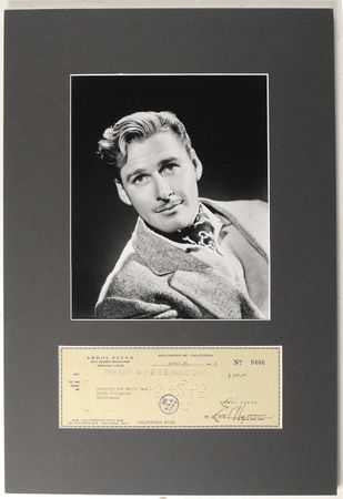 Lot #944 Errol Flynn Check - Image 1