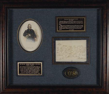 Lot #282 George A. Custer: General Custer struggles to prepare a Civil War brigade report - Image 1