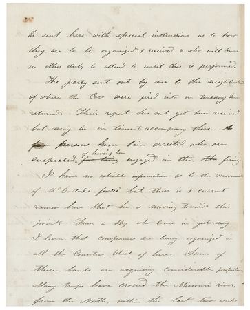 Lot #43 U. S. Grant: Commanding Union forces in Missouri, General Grant refuses to redeploy his troops without endangering Jefferson City: “From a spy who came in yesterday I learn that companies are being organized in all the Counties West of here” - Image 3