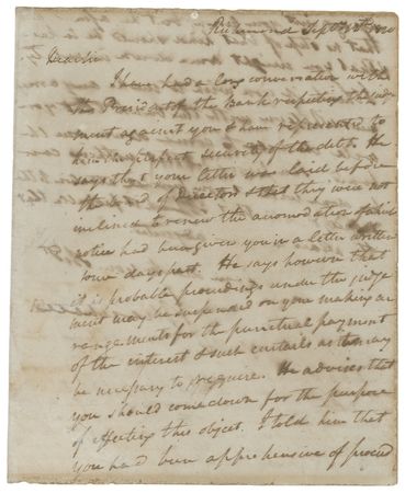 Lot #257 Supreme Court: John Marshall: In a scarce letter, the chief justice renders a legal opinion…for a family member - Image 1