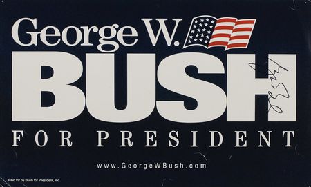 Lot #9 George W. Bush Campaign Poster