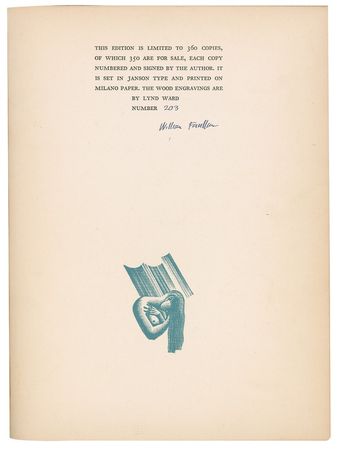 Lot #469 William Faulkner: Scarce limited edition of A Green Bough - Image 1
