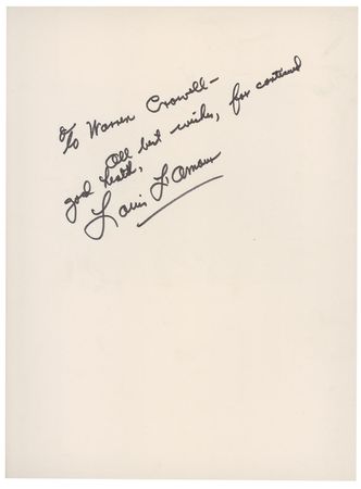 Lot #494 Louis L?Amour Book - Image 1