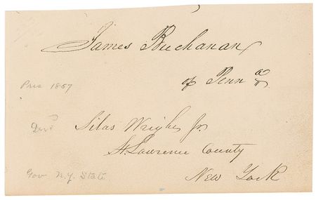 Lot #3 James Buchanan Signature
