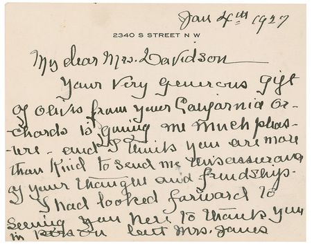 Lot #151 Edith Bolling Wilson - Image 1