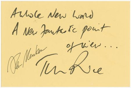 Lot #751 Tim Rice: ?I dreamed I met a Galilean, A most amazing man? - Image 1