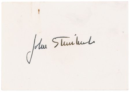 Lot #540 John Steinbeck Signature - Image 1