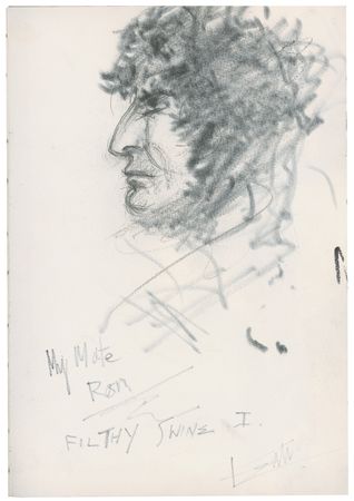 Lot #757 Rolling Stones: Ron Wood: Ronnie Wood’s sketchbook from the Voodoo Lounge tour, including 12 original sketches and set list drafts - Image 8