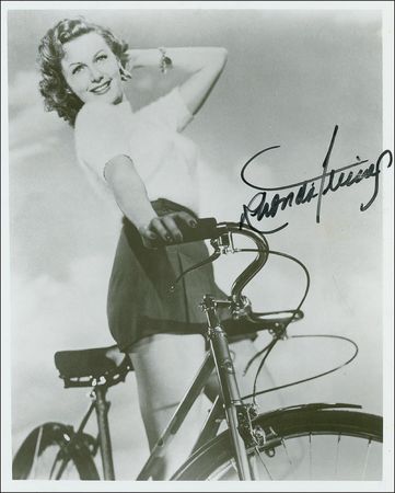 Lot #943 Rhonda Fleming Signed Photograph - Image 1