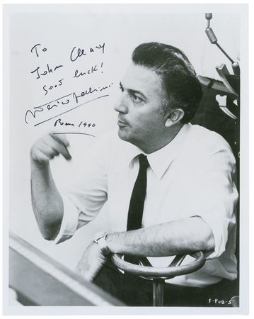 Lot #938 Federico Fellini Signed Photograph - Image 1