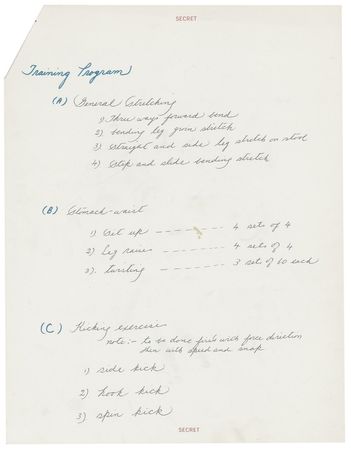 Lot #1032 Bruce Lee: Bruce Lee details his ?SECRET? training regimen for actor James Coburn - Image 2