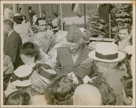 Lot #323 George S. Patton: General Patton celebrates pending victory over Germany while visiting Massachusetts in June 1945 - Image 2
