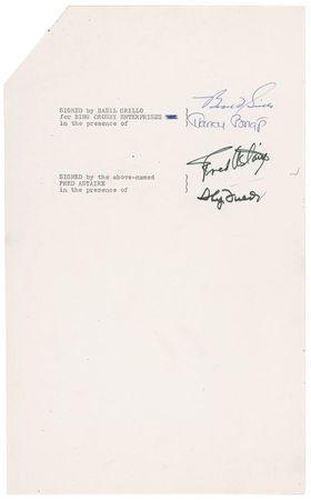 Lot #823 Fred Astaire Signed Document - Image 2