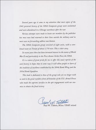 Lot #294 Enola Gay: Paul Tibbets Book - Image 1