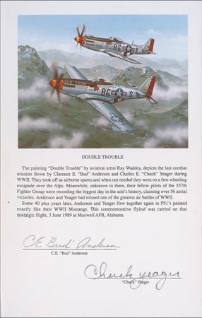 Lot #272 C. E. ?Bud? Anderson and Chuck Yeager - Image 1
