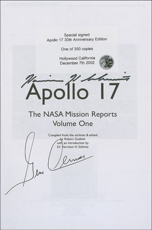 Lot #364 Apollo 17: Cernan and Schmitt Book - Image 1