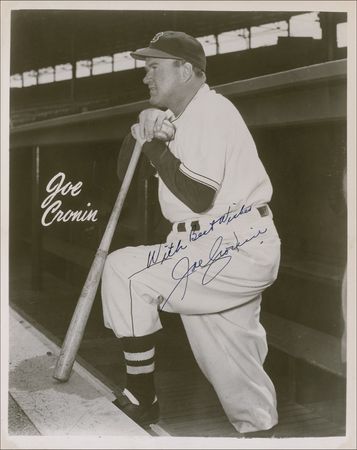 Lot #1311 Joe Cronin and Bob Feller Signed Photograph - Image 1