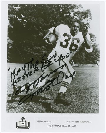 Lot #1359 Football Hall of Famers Signed Photograph - Image 1