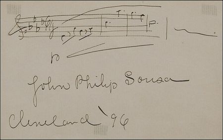 Lot #943 John Philip Sousa Signed Musical Quote - Image 2