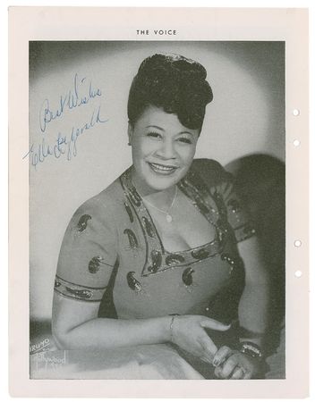 Lot #883 Jazz Greats: Ella Fitzgerald and fellow legends make their mark - Image 1