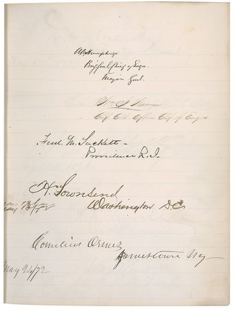 Lot #61 U. S. Grant and Cabinet: A one-of-a-kind autograph album signed by Grant and his cabinet - Image 4
