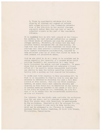 Lot #140 Eleanor Roosevelt: Foreseeing the events of the Holocaust, Mrs. Roosevelt appeals to a Massachusetts bishop to help Jewish refugees early in 1941 - Image 2