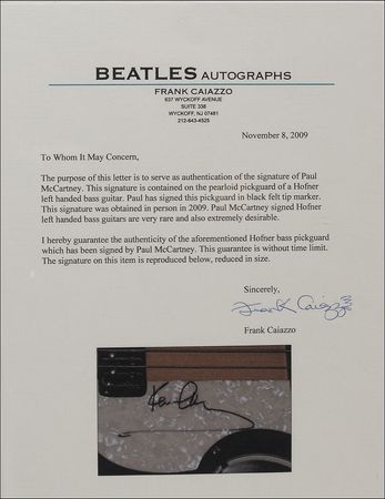 Lot #800 Beatles: Paul McCartney: McCartney?s trademark instrument described by Caiazzo as ?very rare and also extremely desirable? - Image 3