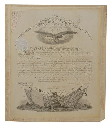 Lot #124 James K. Polk: Polk military appointment for a Mexican War veteran - Image 1