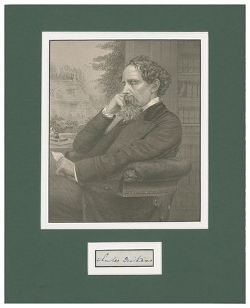 Lot #669. Charles Dickens Signature