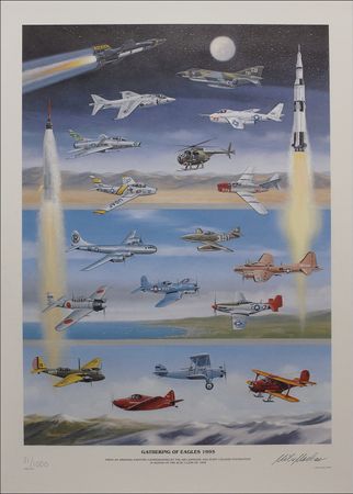 Lot #415 Gathering of Eagles, 1995 Lithograph - Image 2