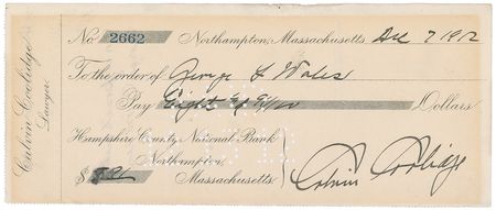 Lot #32 Calvin Coolidge: Issued shortly after