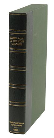 Lot #57 James A. Garfield: Garfield?s personal copy of Congressional resolutions including one to erect a ?marble monument? in Washington and bury General Washington ?under it? - Image 3