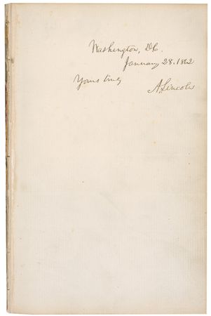 Lot #100 Abraham Lincoln and Cabinet: President Lincoln and his Cabinet—more than 200 signatures including two presidents and four vice presidents - Image 1