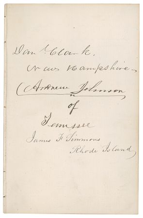 Lot #100 Abraham Lincoln and Cabinet: President Lincoln and his Cabinet—more than 200 signatures including two presidents and four vice presidents - Image 8