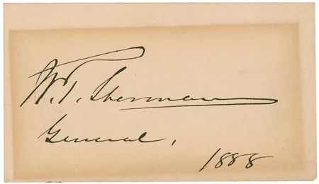 Lot #454 William T. Sherman Business Card - Image 2