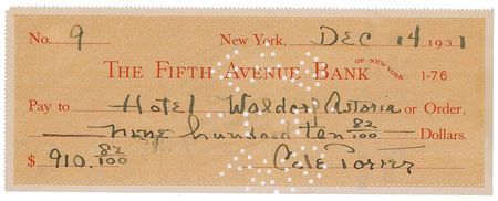 Lot #923 Cole Porter: Bold Broadway composer made epicenter of NYC social scene his home - Image 2