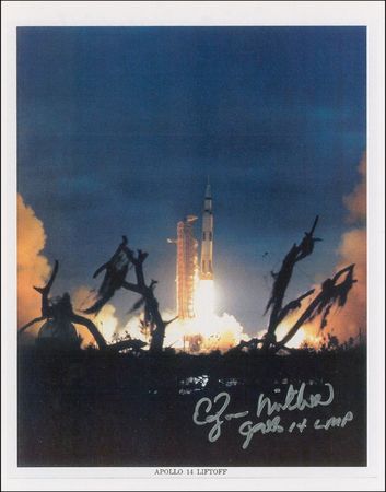Lot #602 Edgar Mitchell Signed Photographs - Image 2