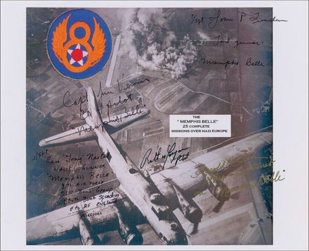 Lot #440 Memphis Belle Signed Photographs - Image 1